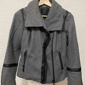 GUESS Los Angeles Wool Blend Moto Style Jacket S